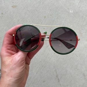 Authentic Gucci gradient, lens, round sunglasses